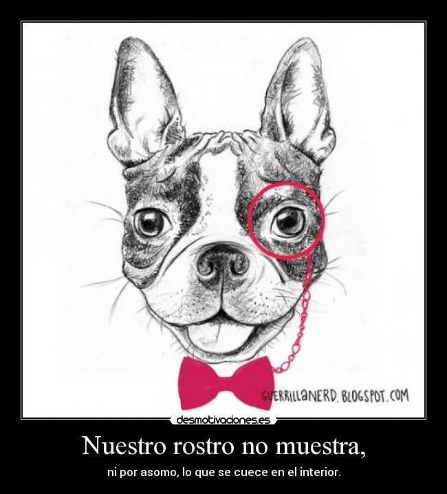 Nuestro rostro no muestra, -