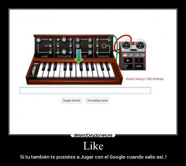 Like - Si tu también te pusistes a Jugar con el Google cuando salio asi..!