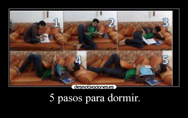 5 pasos para dormir. - 