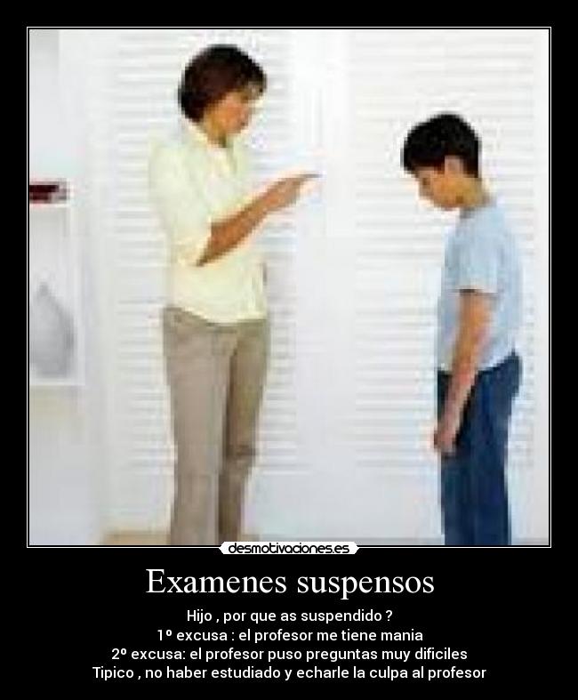 Examenes suspensos -