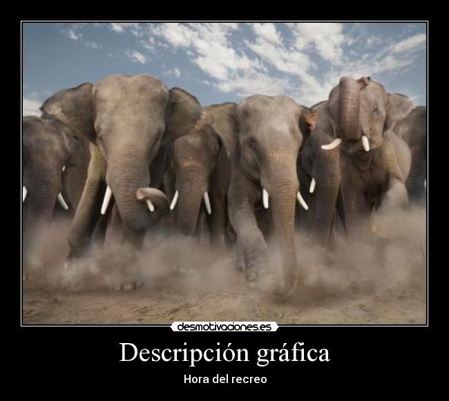 Descripción gráfica - Hora del recreo