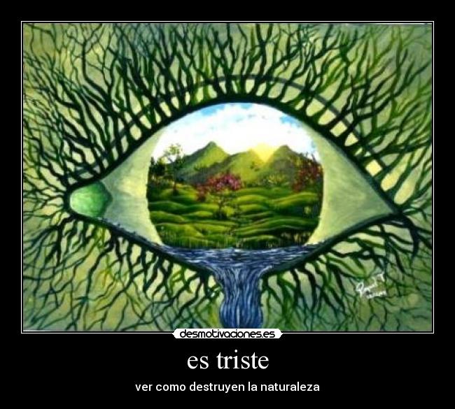 es triste - ver como destruyen la naturaleza