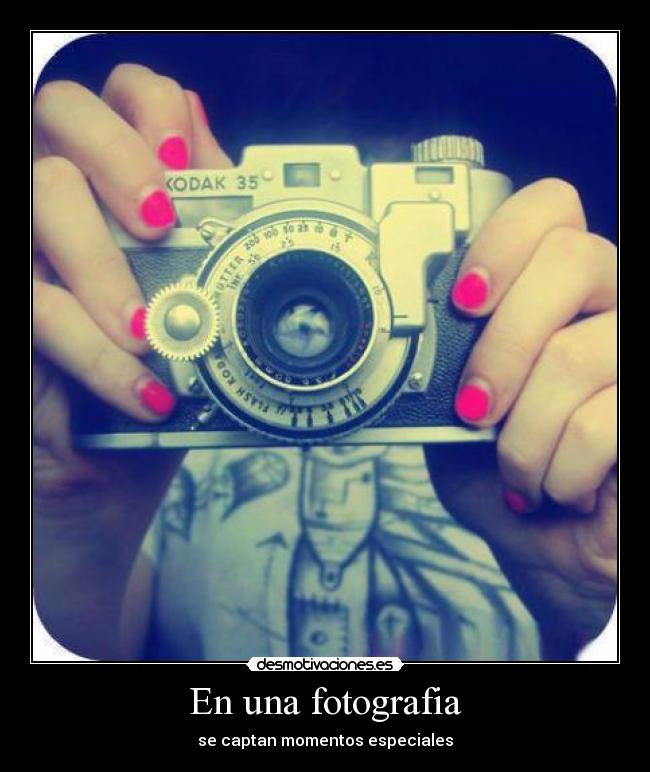 En una fotografia -