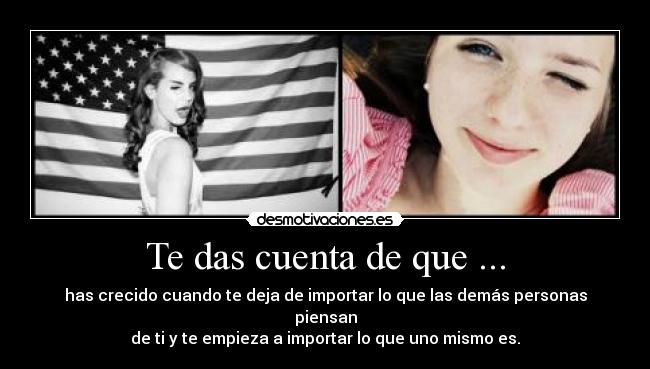 Te das cuenta de que ... - 