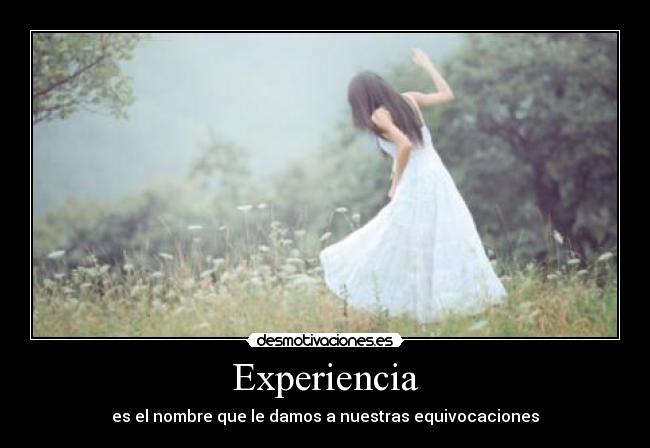 Experiencia - es el nombre que le damos a nuestras equivocaciones