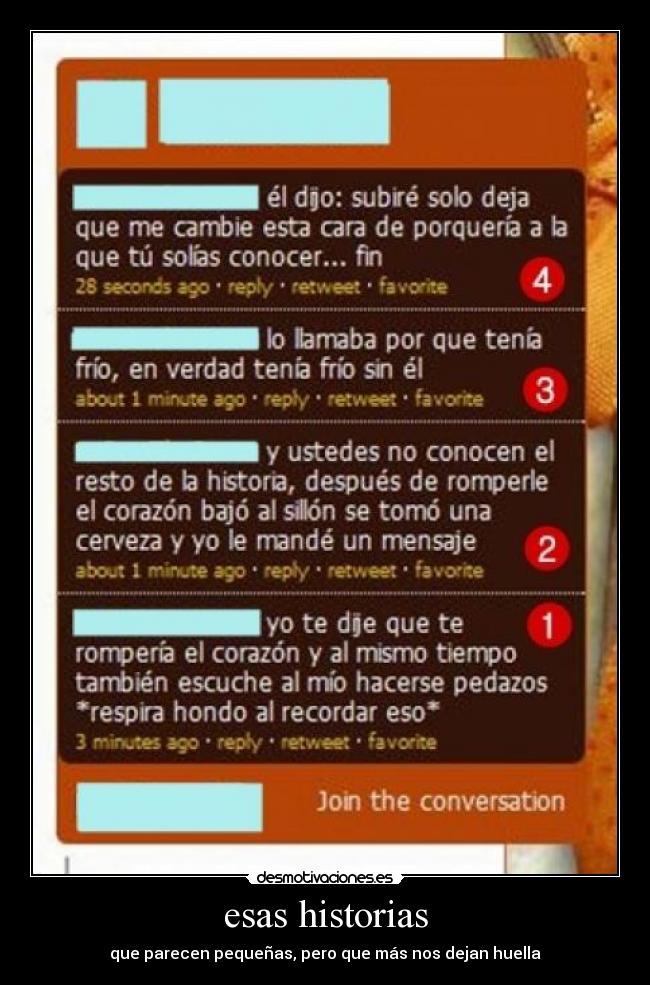 esas historias - que parecen pequeñas, pero que más nos dejan huella