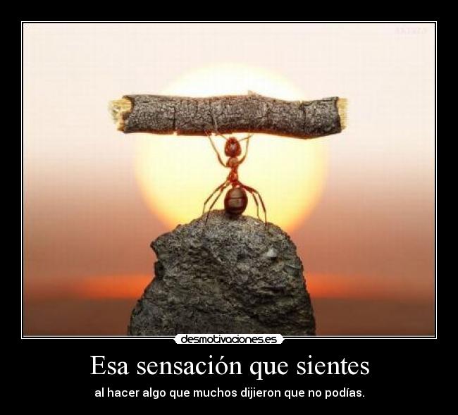 Esa sensación que sientes -