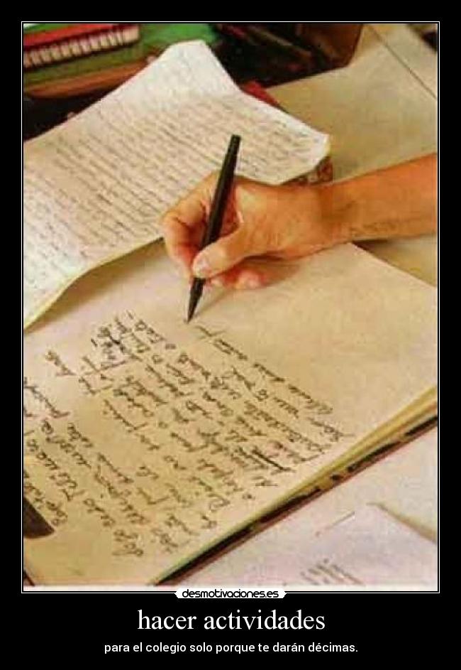 hacer actividades -