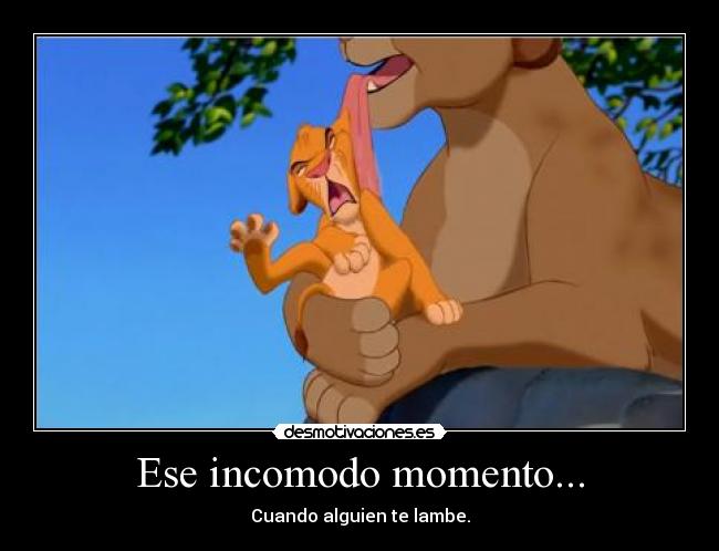 Ese incomodo momento... -