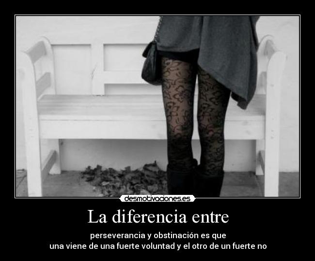 La diferencia entre -