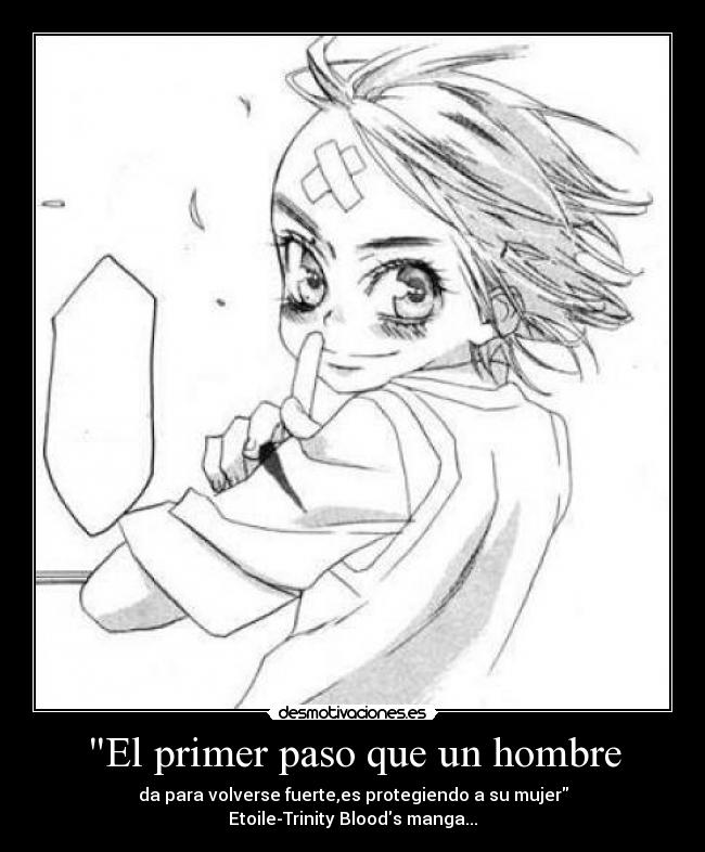 carteles trinity blood etoile manga anime otaku ryu hombre primer paso desmotivaciones
