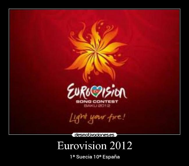 Eurovision 2012 - 1º Suecia 10º España