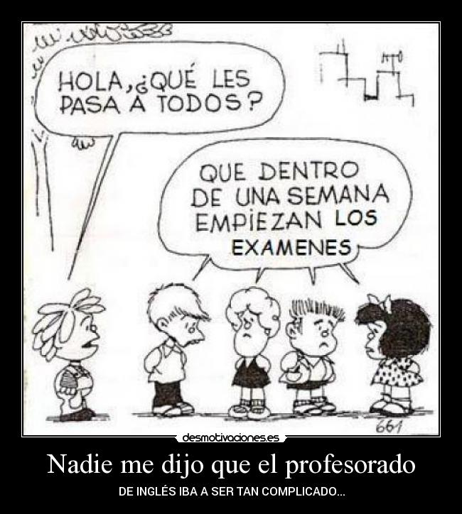 Nadie me dijo que el profesorado -