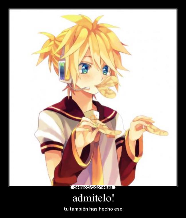 carteles con kagamine len desmotivaciones