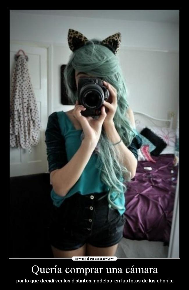 Quería comprar una cámara - por lo que decidí ver los distintos modelos en las fotos de las chonis.