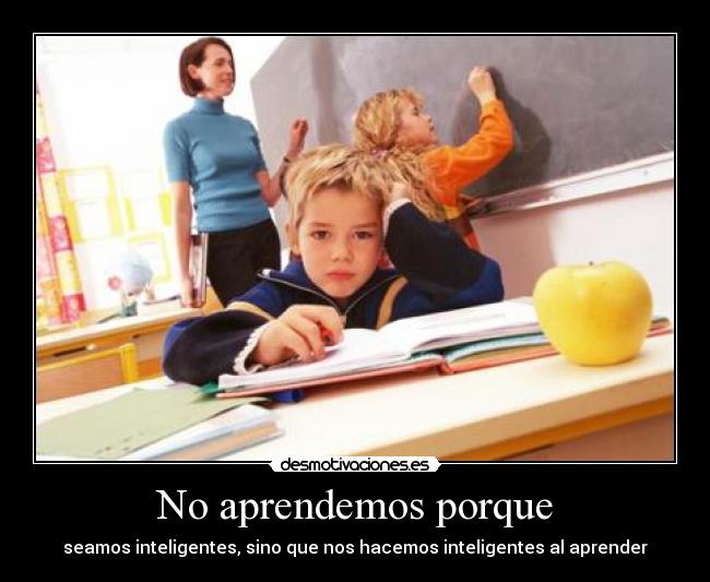 No aprendemos porque -