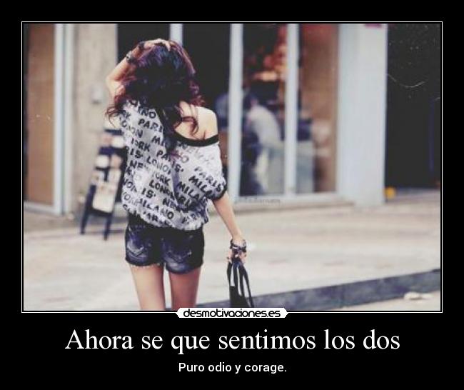 Ahora se que sentimos los dos -