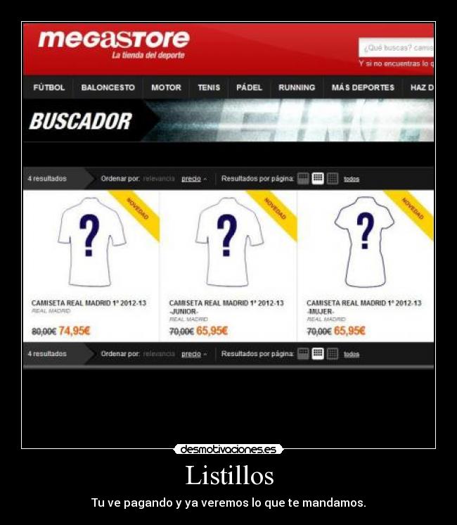 Listillos - Tu ve pagando y ya veremos lo que te mandamos.