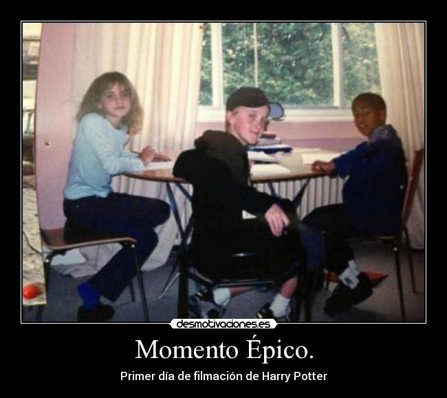 Momento Épico. - Primer día de filmación de Harry Potter