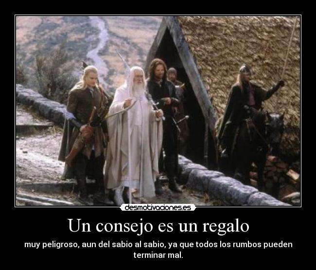 carteles consejos senor los anillos desmotivaciones