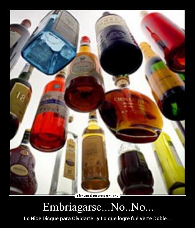 Embriagarse...No..No... - Lo Hice Disque para Olvidarte...y Lo que logré fué verte Doble....