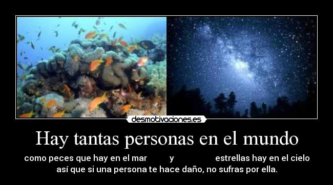 Hay tantas personas en el mundo -