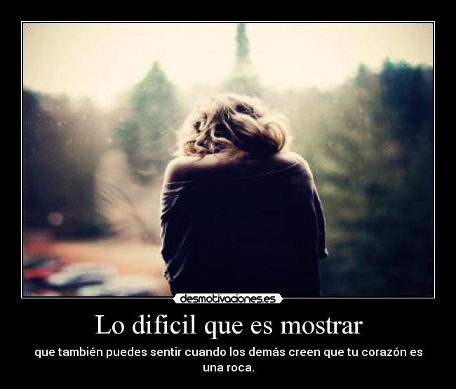 Lo dificil que es mostrar -