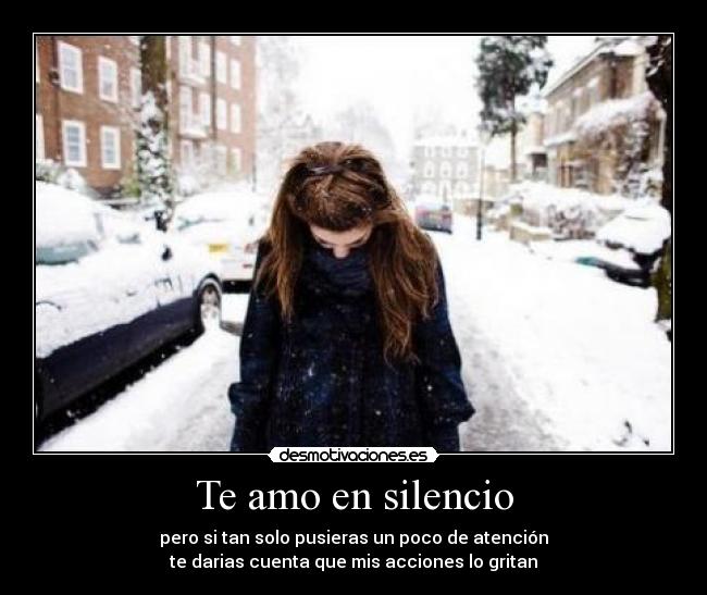 Te amo en silencio -