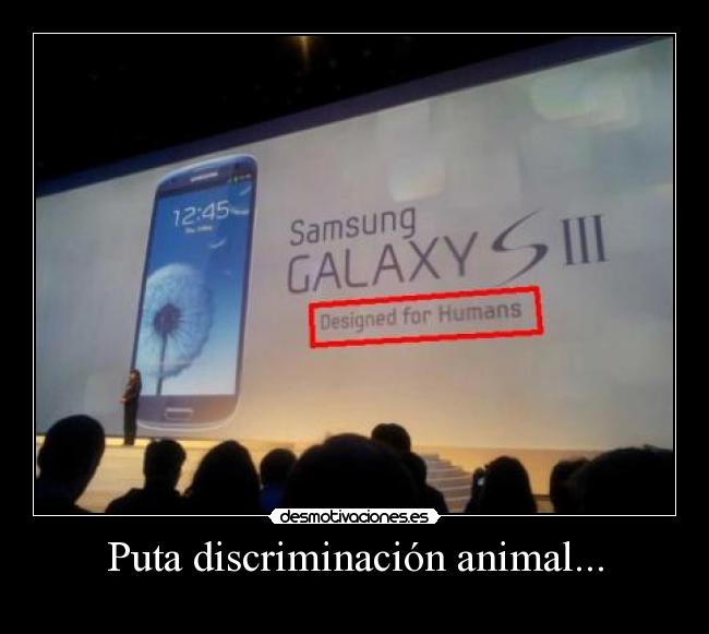 Puta discriminación animal... -