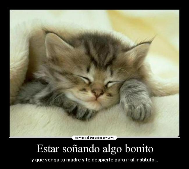 Estar soñando algo bonito -