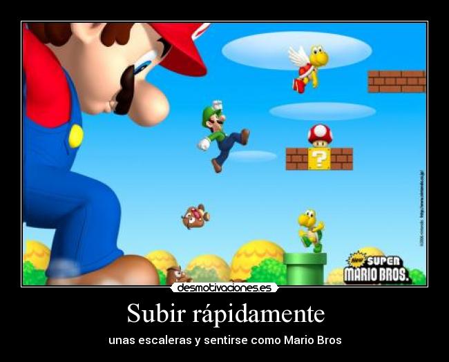 Subir rápidamente - unas escaleras y sentirse como Mario Bros