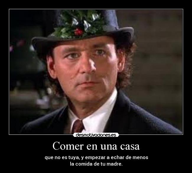 Comer en una casa -