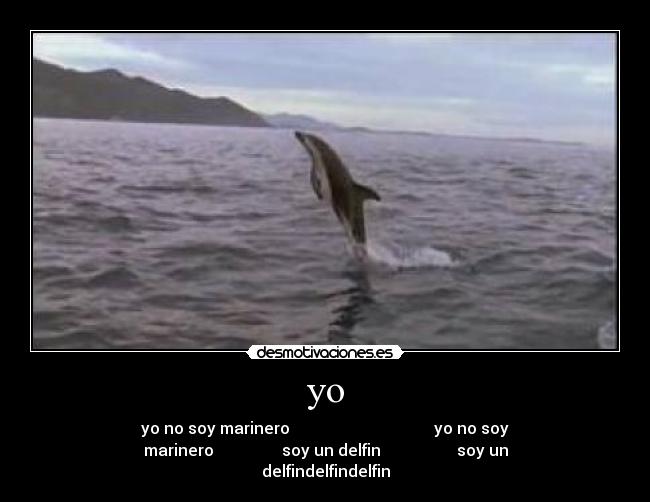 yo - yo no soy marinero                                    yo no soy
marinero                 soy un delfin                   soy un
delfindelfindelfin