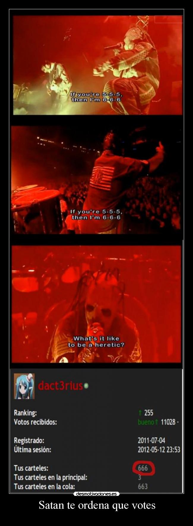 Satan te ordena que votes -