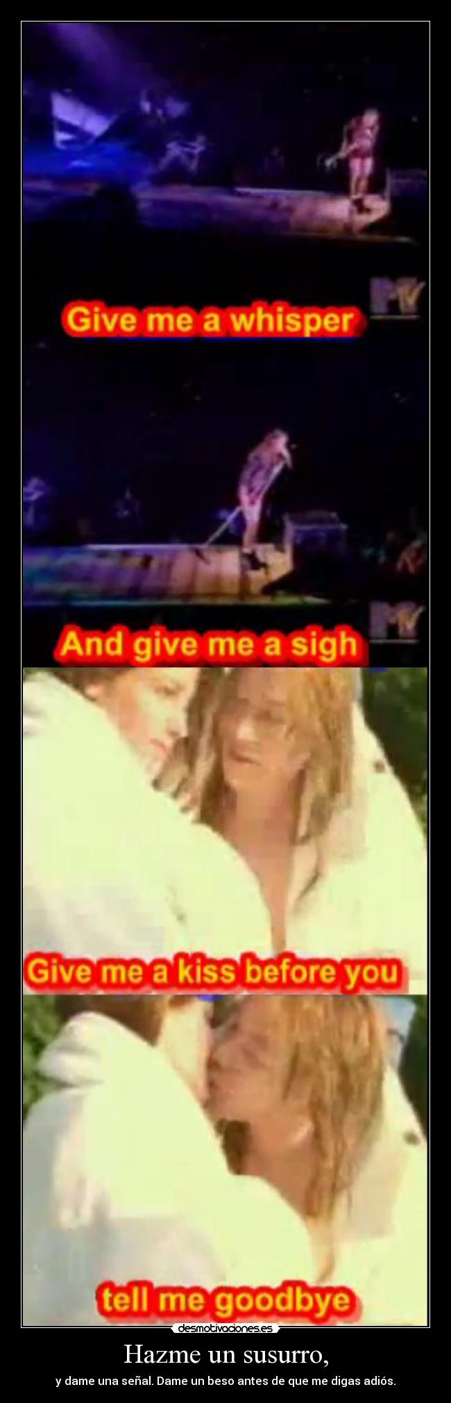 Hazme un susurro, -