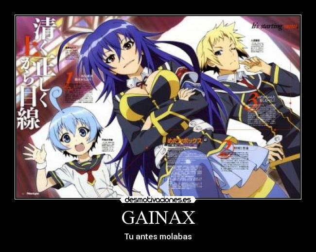 carteles gainax medaka box aburrida desmotivaciones