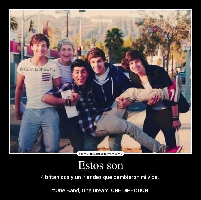 Estos son - 4 britanicos y un irlandes que cambiaron mi vida. 

#One Band, One Dream, ONE DIRECTION.