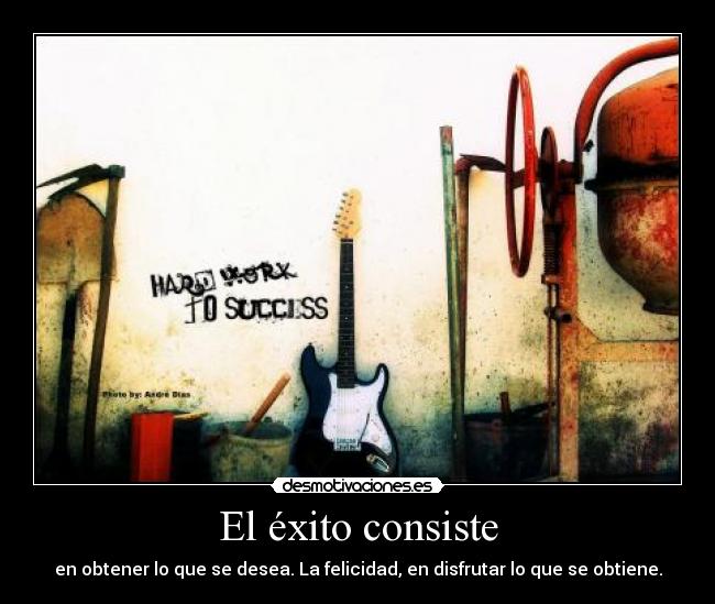 El éxito consiste - 