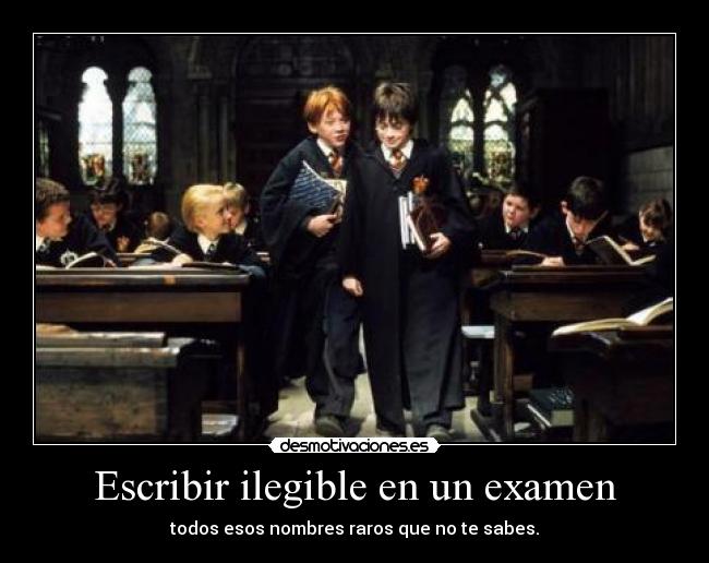 Escribir ilegible en un examen - 