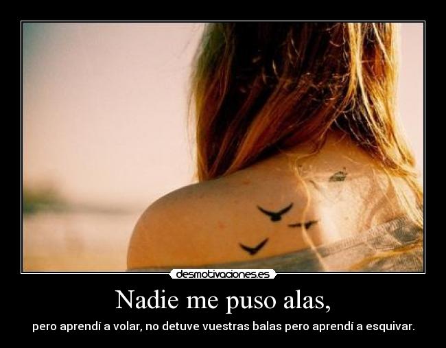Nadie me puso alas, - 