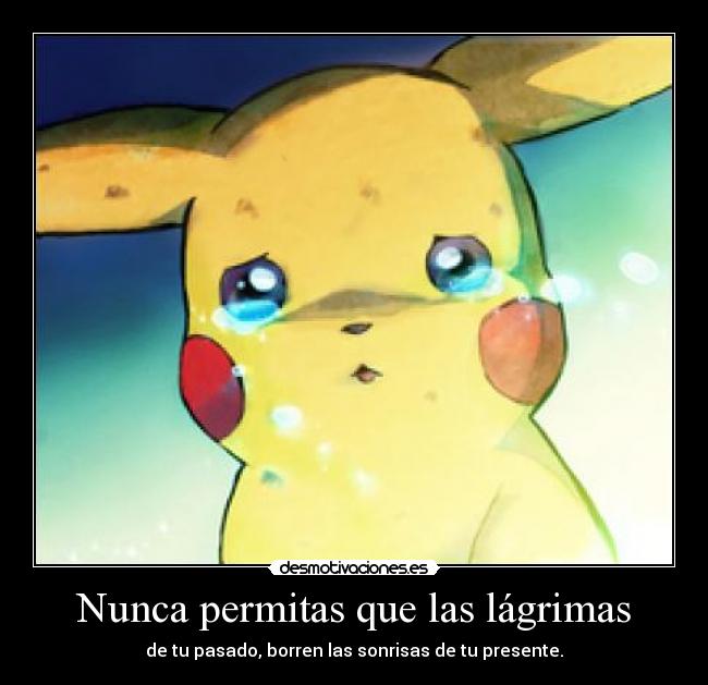 Nunca permitas que las lágrimas - de tu pasado, borren las sonrisas de tu presente.
