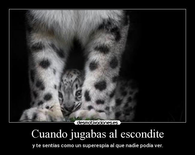 Cuando jugabas al escondite -