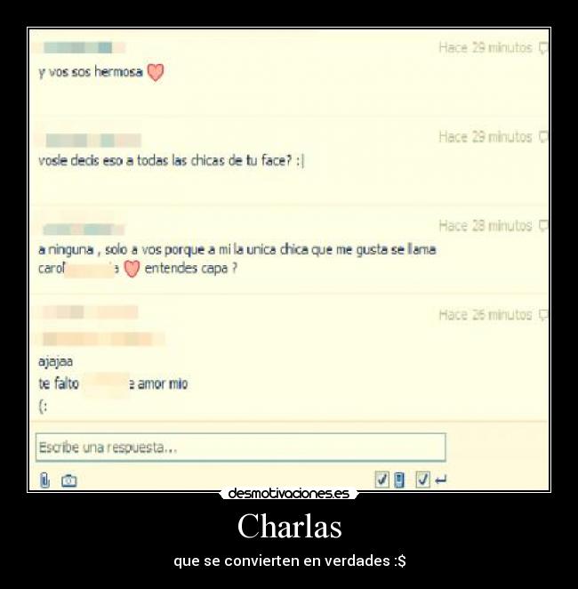 Charlas - que se convierten en verdades :$
