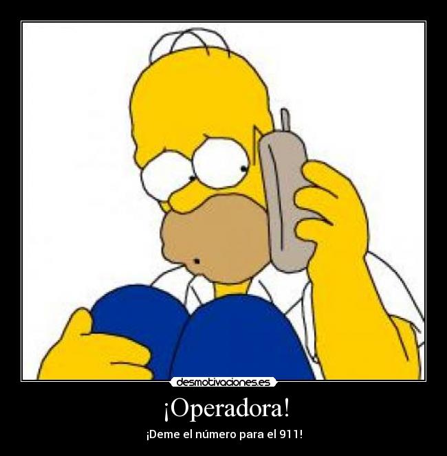 carteles homero 911 operadora desmotivaciones