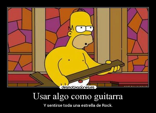 Usar algo como guitarra -