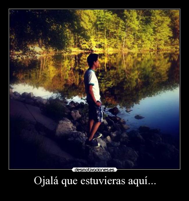 Ojalá que estuvieras aquí... -