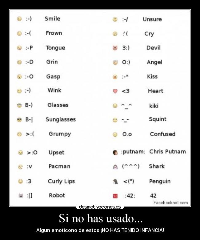 Si no has usado... - Algun emoticono de estos ¡NO HAS TENIDO INFANCIA!