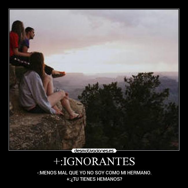 +:IGNORANTES - 