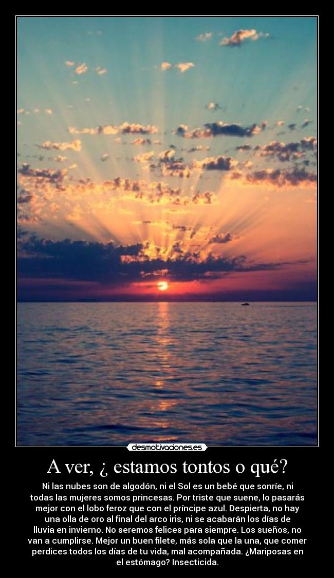 A ver, ¿ estamos tontos o qué? -