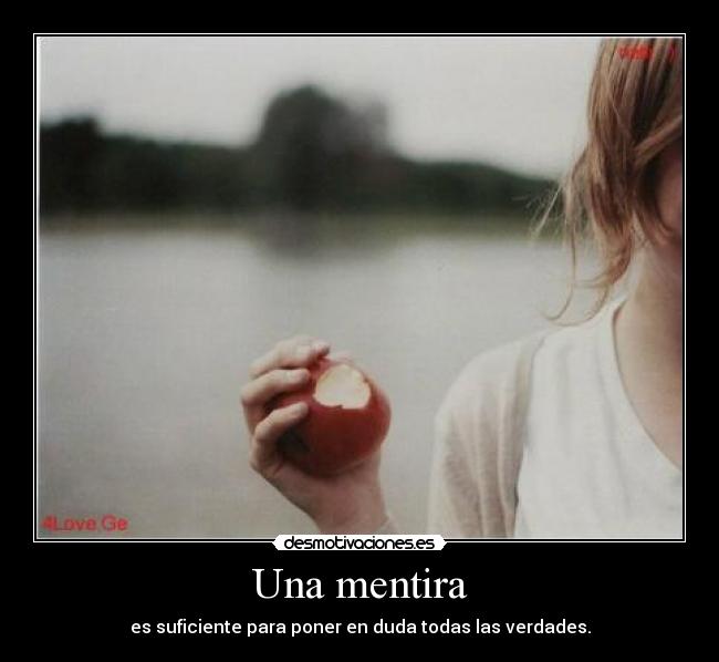 Una mentira -